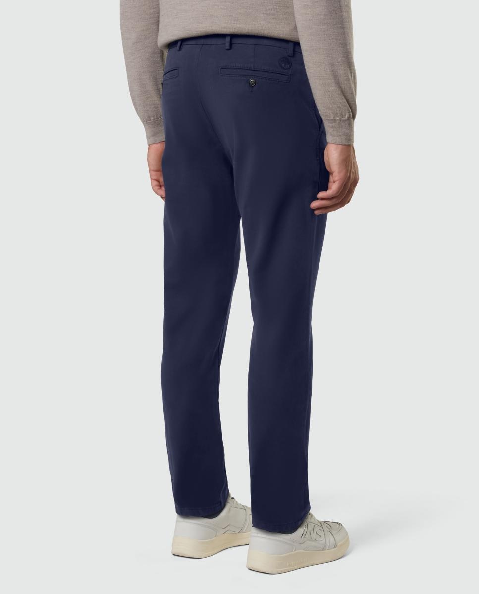 Pantalón chino de hombre en gabardina elástica - North Sails - Azul marino Azul marino-3