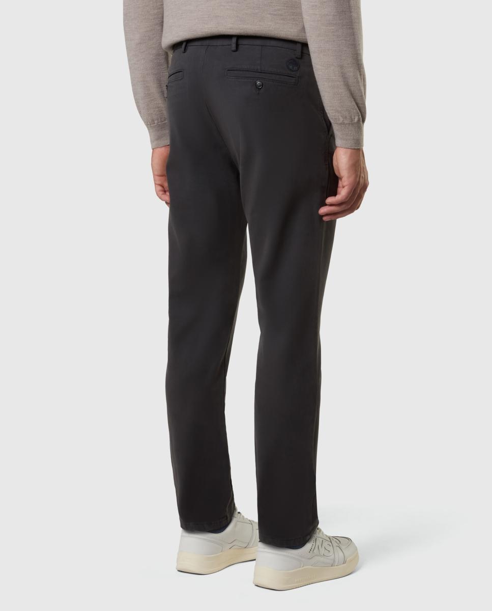 Pantalón chino de hombre en gabardina elástica - North Sails - Gris oscuro Gris oscuro-3