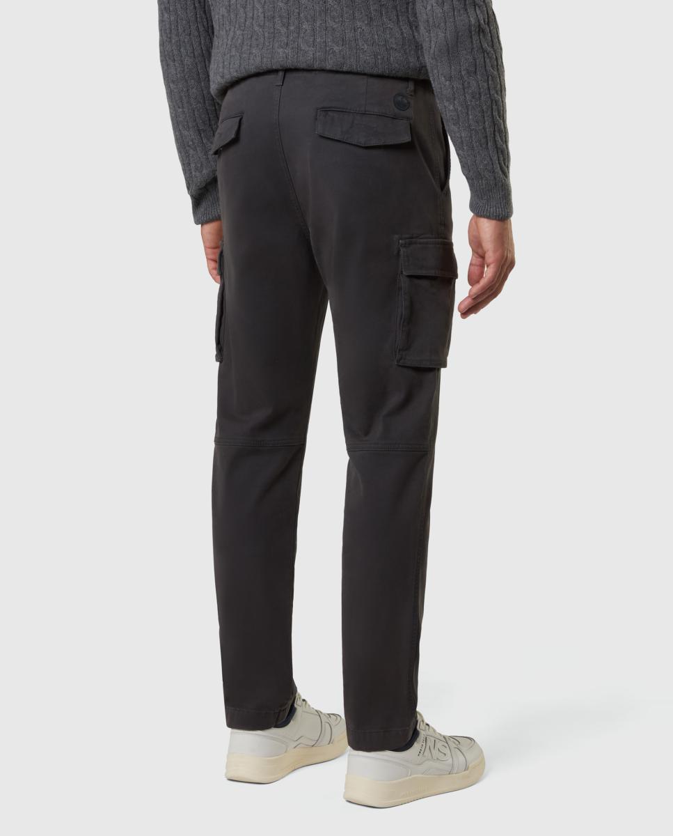 Pantalón cargo de hombre en gabardina elástica - North Sails - Gris oscuro Gris oscuro-3