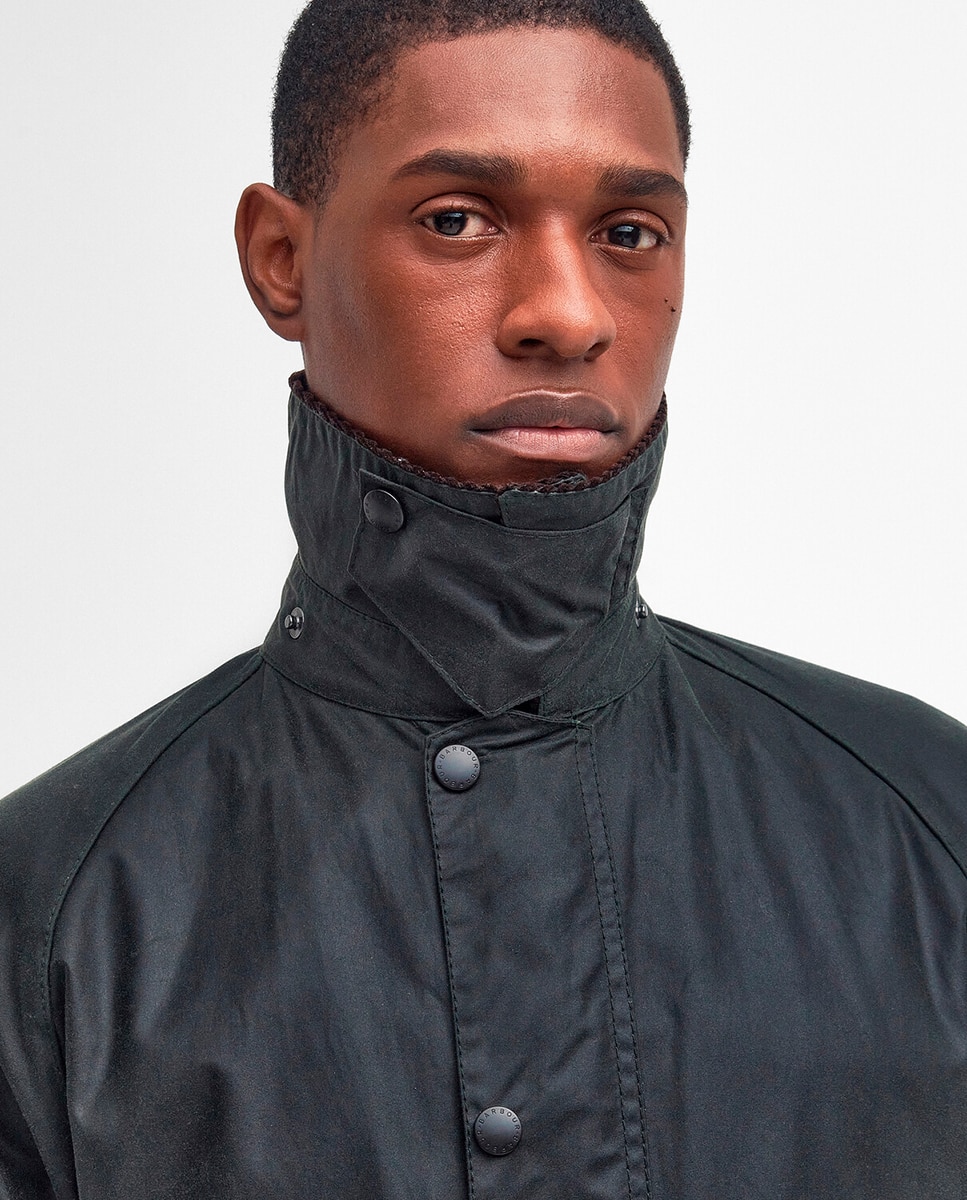 Imagen 4 de Chaqueta de hombre con cuello de pana y cierre de cremallera - Barbour - Verde oscuro Verde oscuro