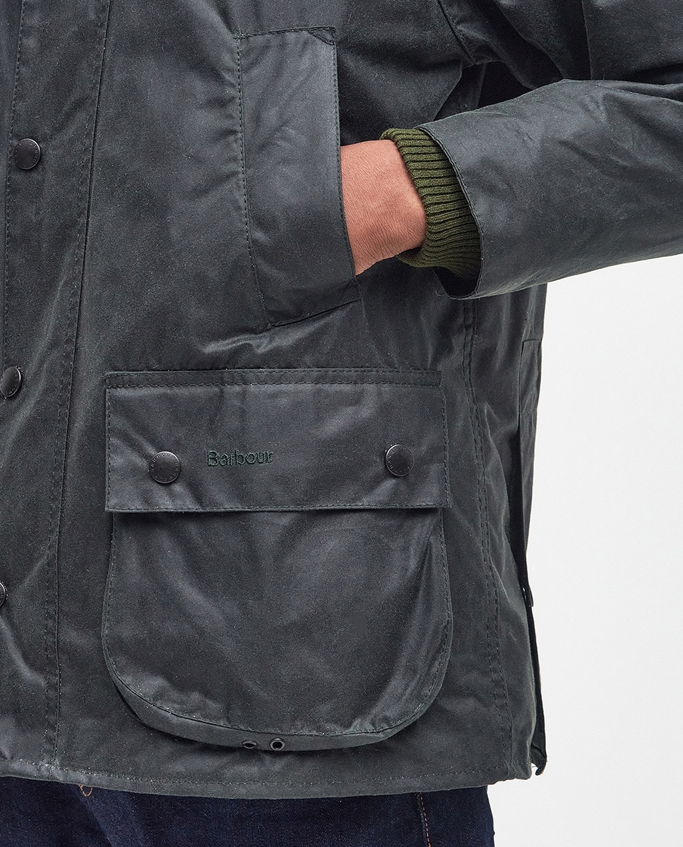 Imagen 5 de Chaqueta de hombre con cuello de pana y cierre de cremallera - Barbour - Verde oscuro Verde oscuro