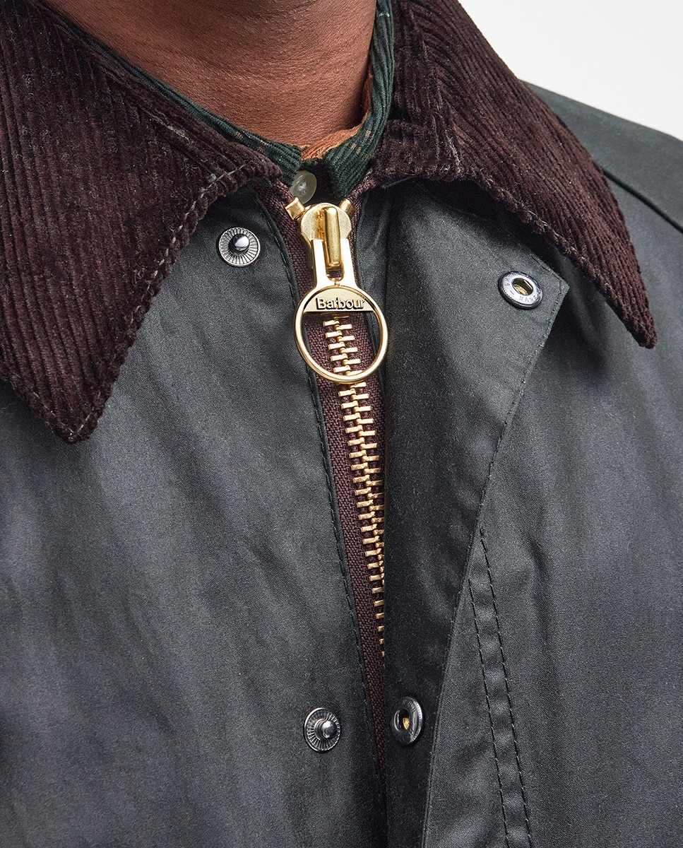 Imagen 6 de Chaqueta de hombre con cuello de pana y cierre de cremallera - Barbour - Verde oscuro Verde oscuro