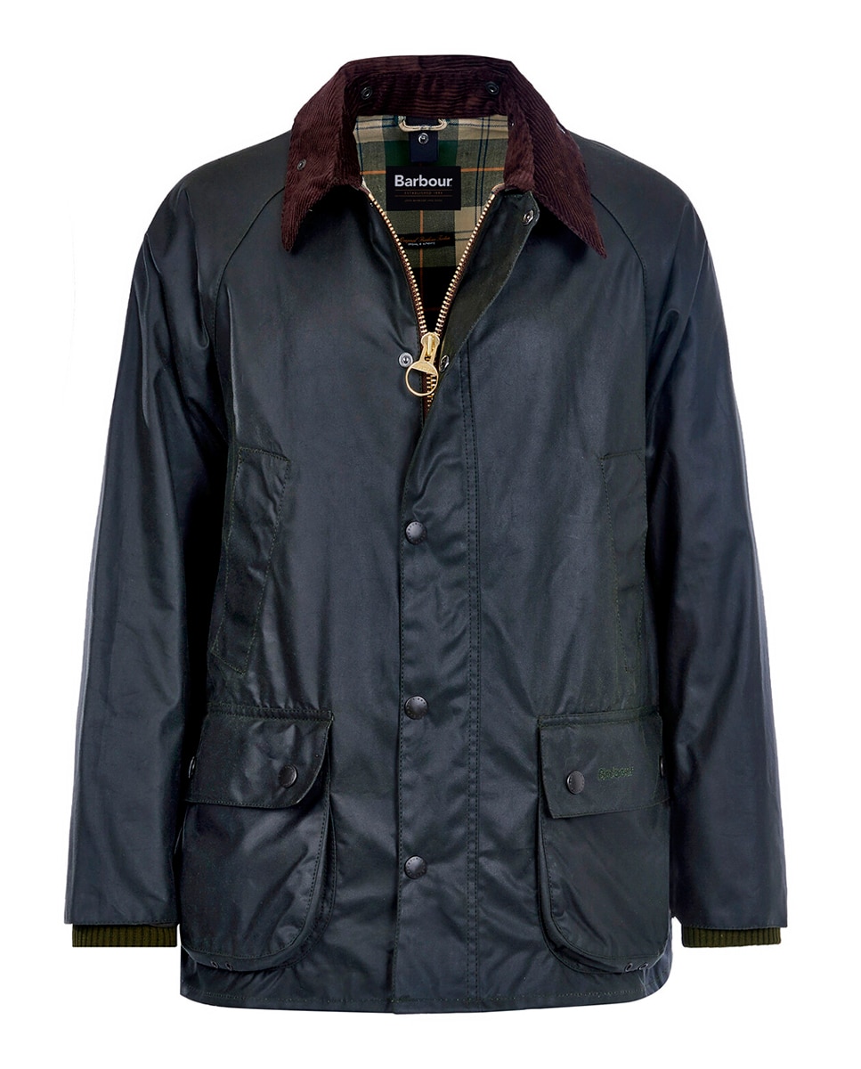 Imagen 8 de Chaqueta de hombre con cuello de pana y cierre de cremallera - Barbour - Verde oscuro Verde oscuro