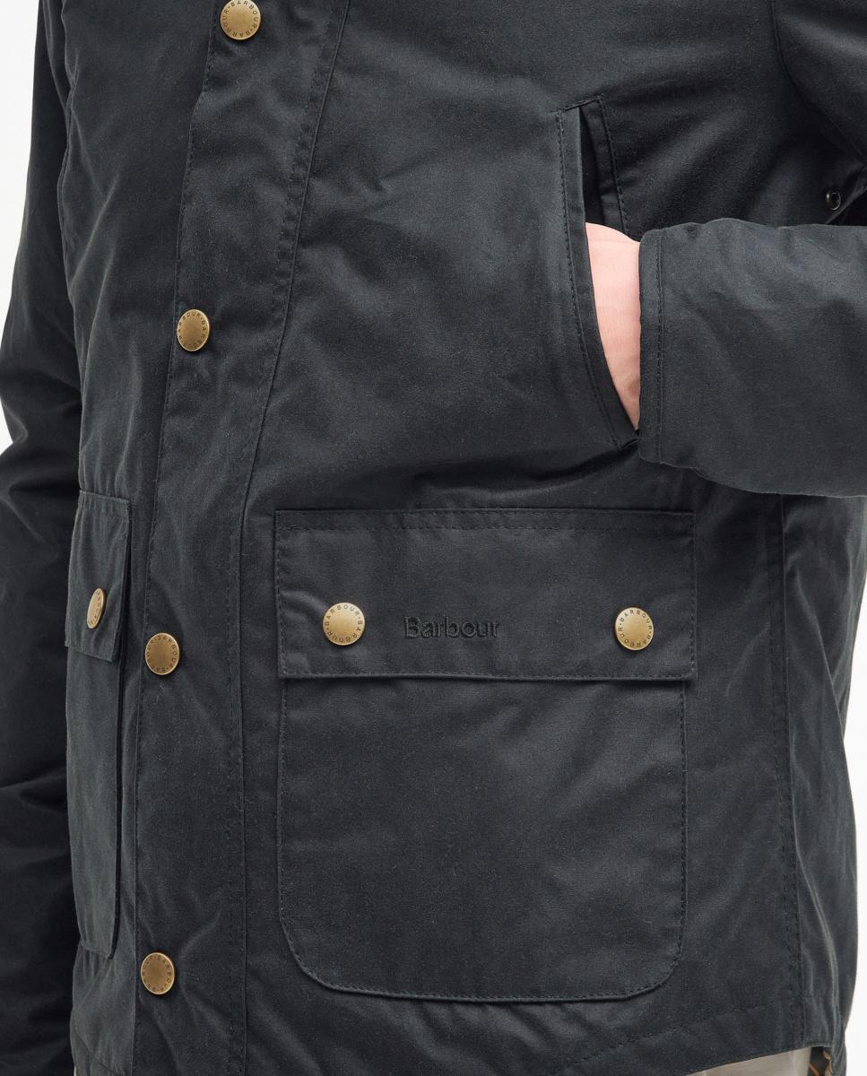 Imagen 5 de Chaqueta de hombre de cuello alto y parches en los hombros - Barbour - Verde Verde oscuro