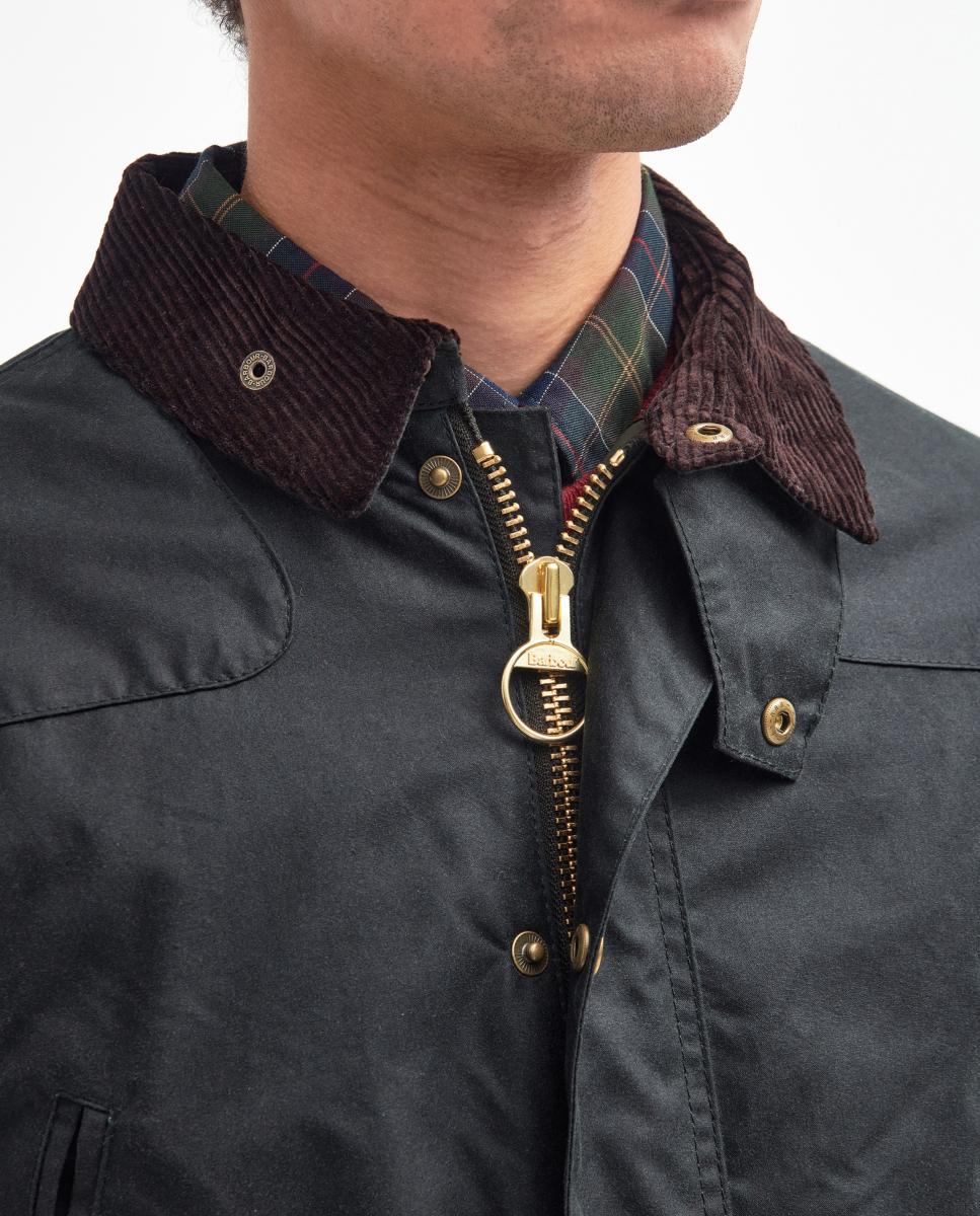 Imagen 6 de Chaqueta de hombre de cuello alto y parches en los hombros - Barbour - Verde Verde oscuro