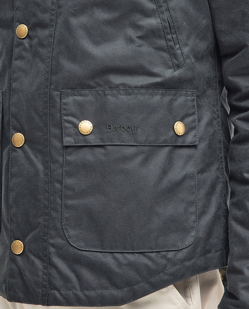 Imagen 7 de Chaqueta de hombre de cuello alto y parches en los hombros - Barbour - Verde Verde oscuro