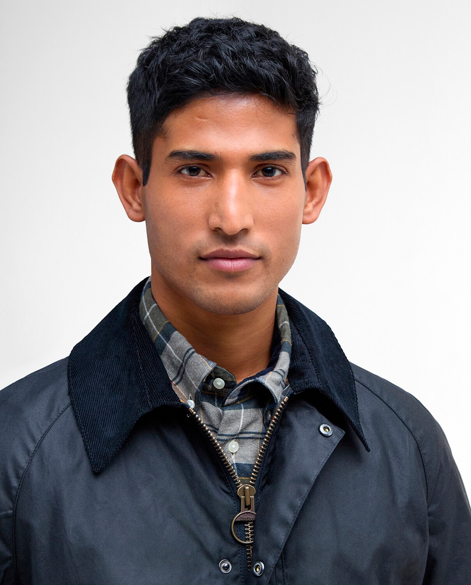 Imagen 3 de Chaqueta de hombre con cierre de cremallera y cuello de pana - Barbour - Azul marino Azul marino