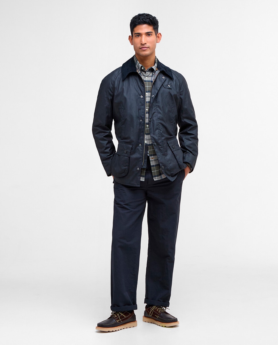 Imagen 10 de Chaqueta de hombre con cierre de cremallera y cuello de pana - Barbour - Azul marino Azul marino