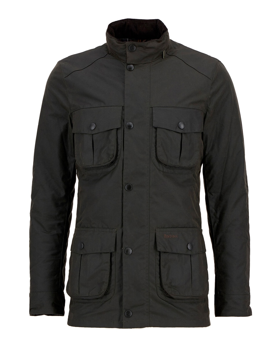 Imagen 7 de Chaqueta encerada de 170 g con tartán y forro de nailon. - Barbour - Verde oscuro Verde oscuro