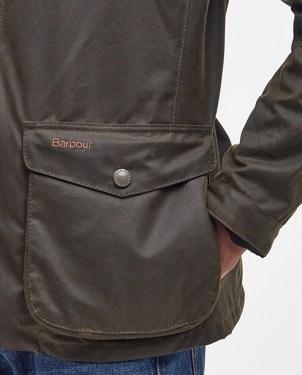 Chaqueta de hombre con bolsillos y cuello alto - Barbour - Verde oscuro Verde oscuro-4