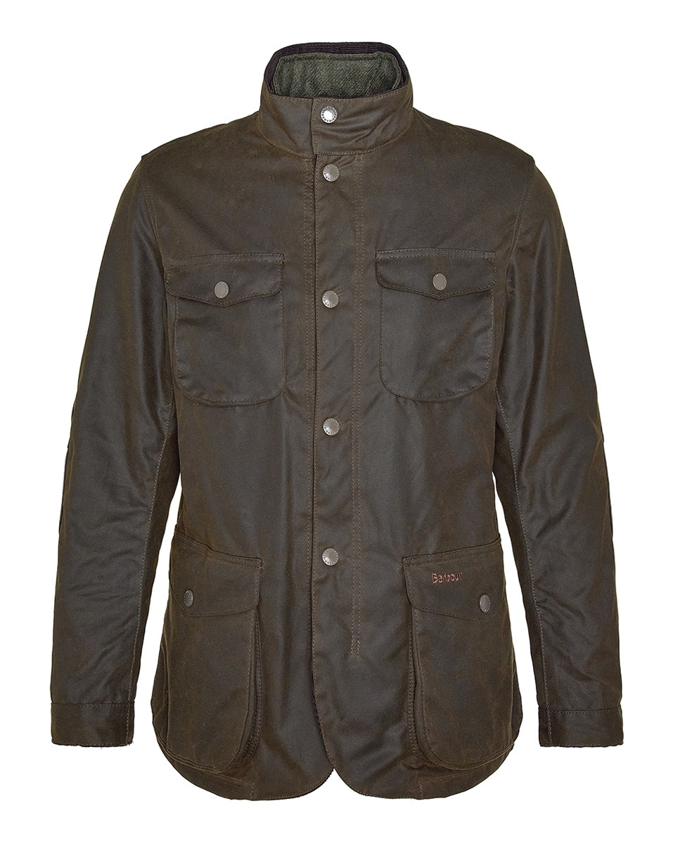Chaqueta de hombre con bolsillos y cuello alto - Barbour - Verde oscuro Verde oscuro-9