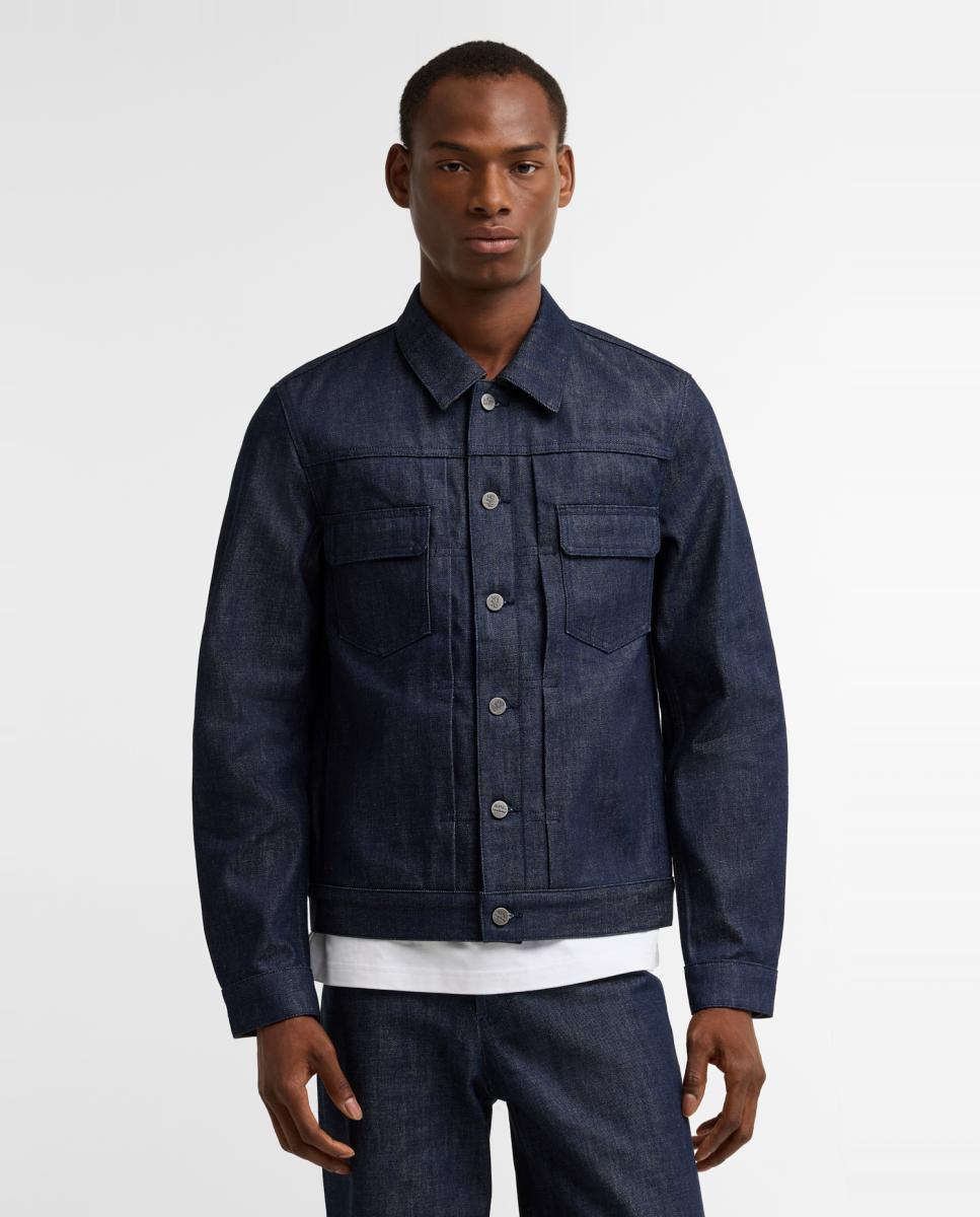 Imagen 1 de Chaqueta de hombre de algodón tipo denim Azul índigo