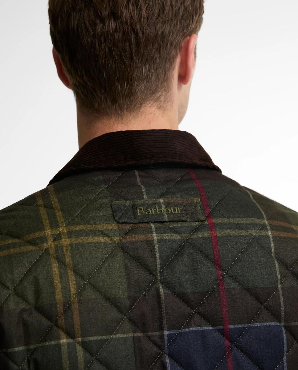 Imagen 4 de Chaqueta acolchada de hombre con tartan clasico - Barbour - Amarillo Amarillo