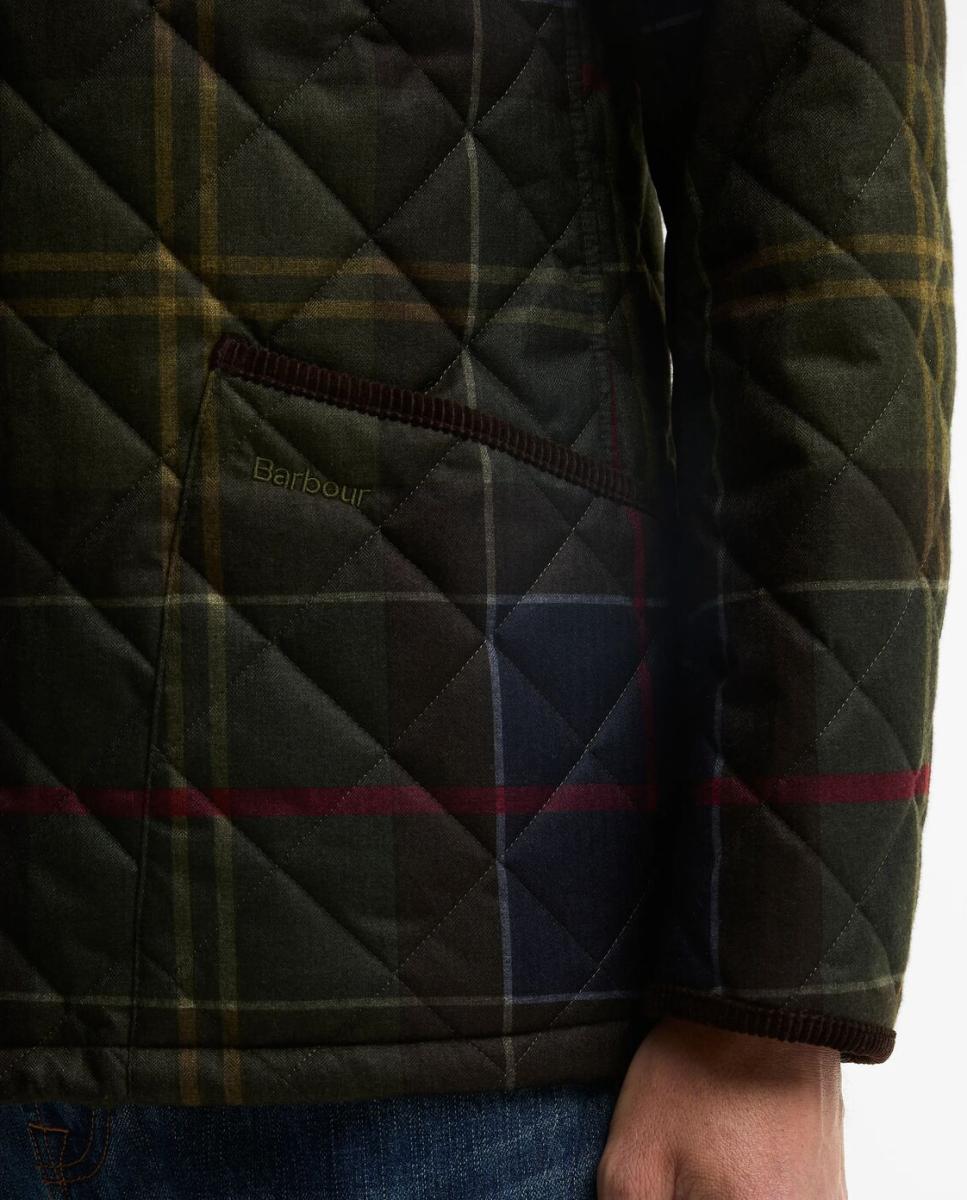 Imagen 5 de Chaqueta acolchada de hombre con tartan clasico - Barbour - Amarillo Amarillo
