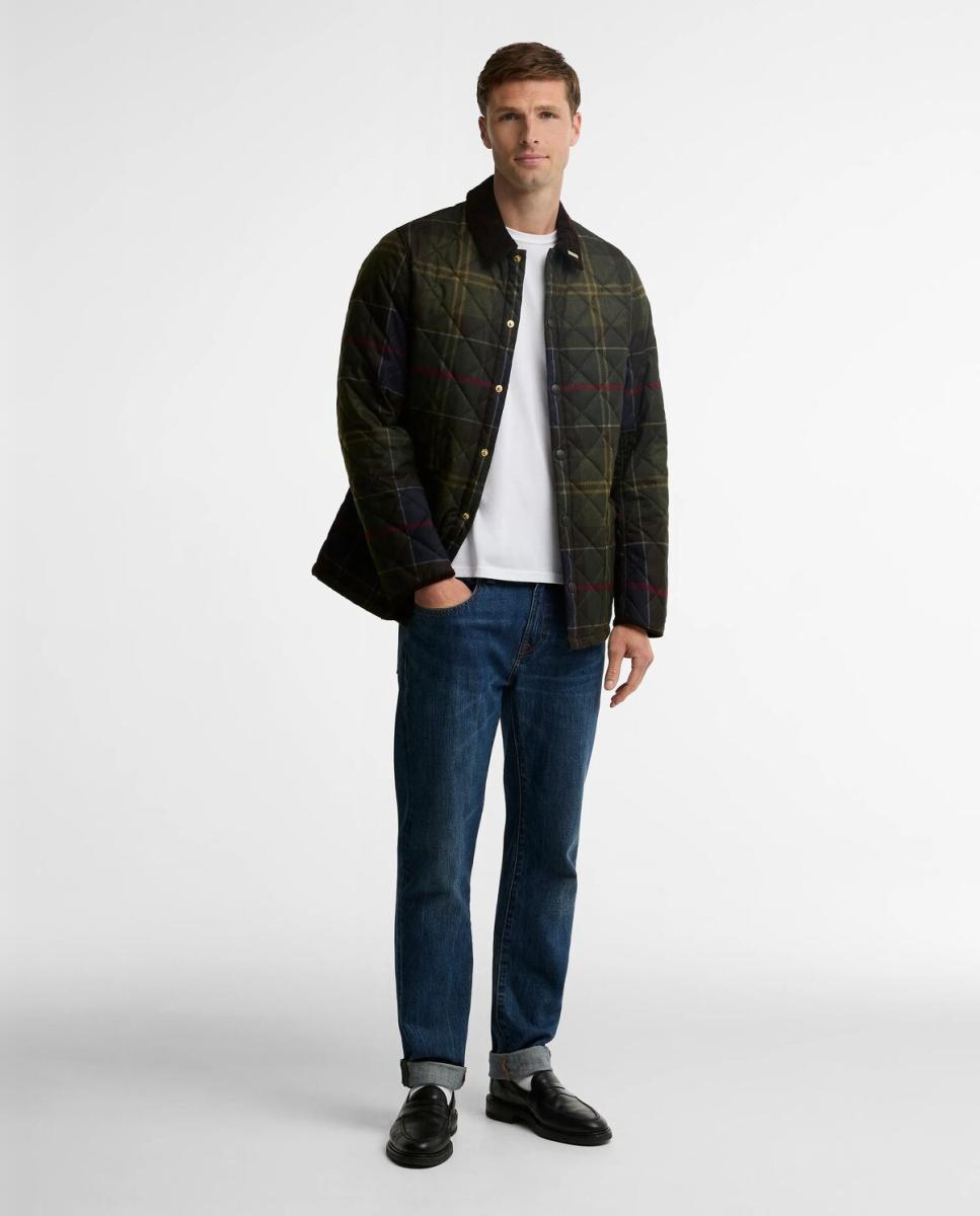 Imagen 7 de Chaqueta acolchada de hombre con tartan clasico - Barbour - Amarillo Amarillo