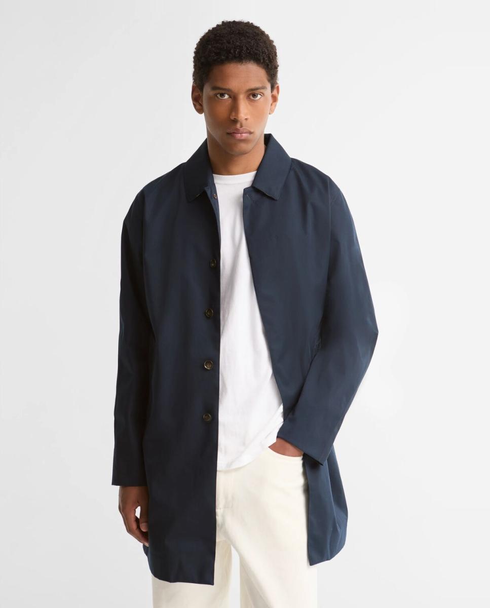 Imagen 0 de Chaqueta gabardina larga de hombre Azul marino