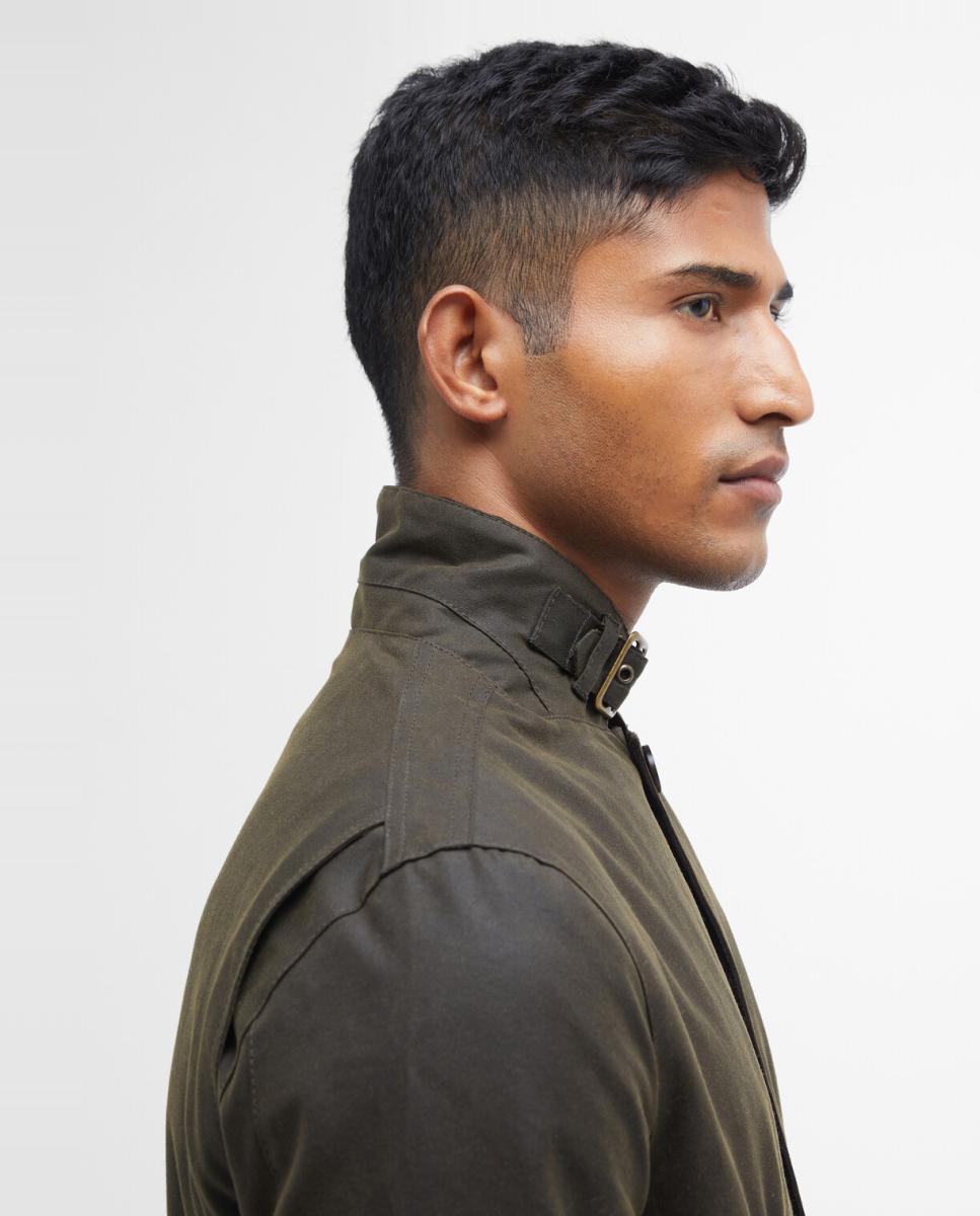 Imagen 3 de Chaqueta de abrigo de hombre Barbour encerada verde - Verde oscuro Verde oscuro