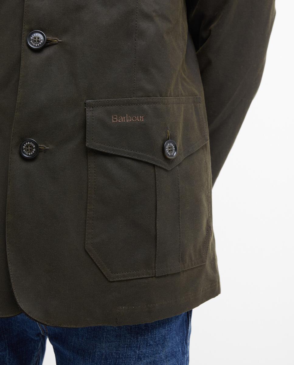 Imagen 5 de Chaqueta de abrigo de hombre Barbour encerada verde - Verde oscuro Verde oscuro