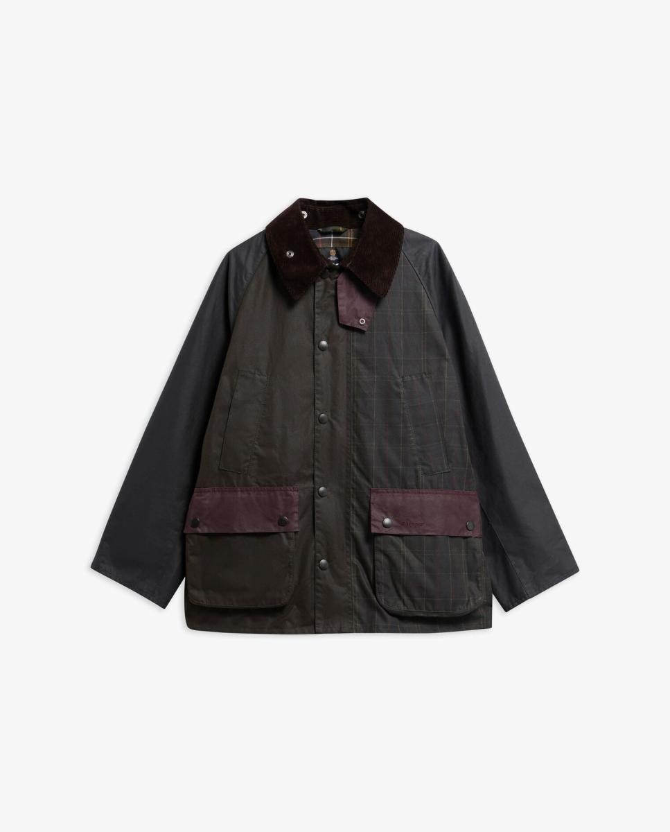 Chaqueta de hombre encerada y estampada con tartan - Barbour - Verde oscuro Verde oscuro-6