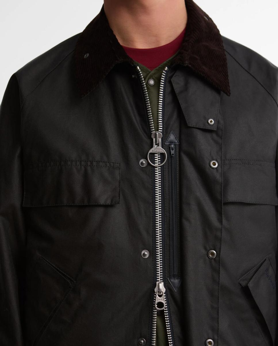 Chaqueta de hombre corta con bolsillos con tapetas - Barbour - Azul marino Azul marino-5