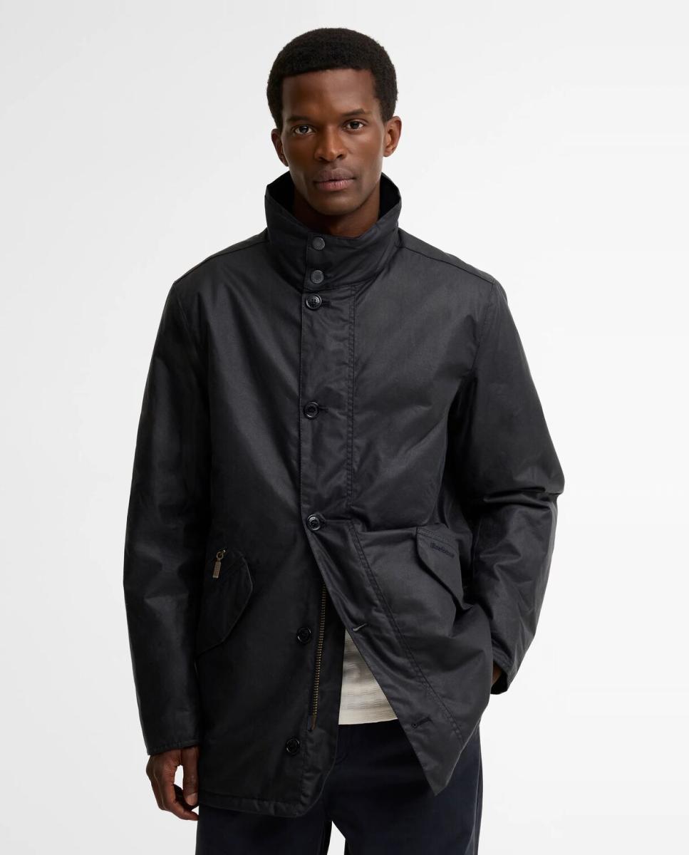 Imagen 0 de Chaqueta larga de hombre con bolsillos oblicuos Azul marino
