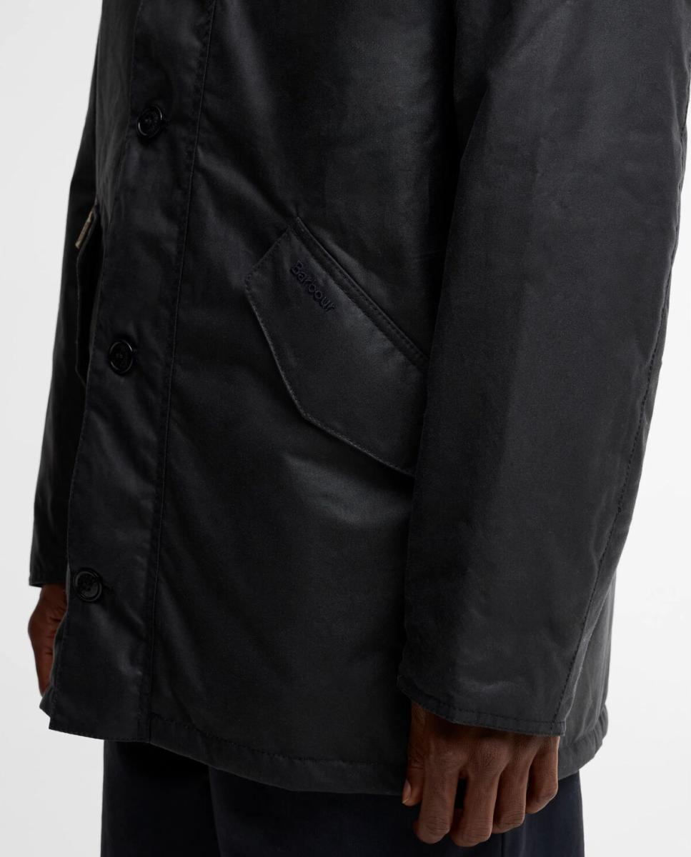 Chaqueta larga de hombre con bolsillos oblicuos - Barbour - Azul marino Azul marino-5