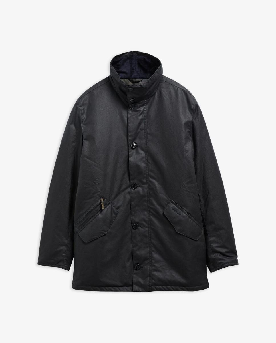 Chaqueta larga de hombre con bolsillos oblicuos - Barbour - Azul marino Azul marino-6