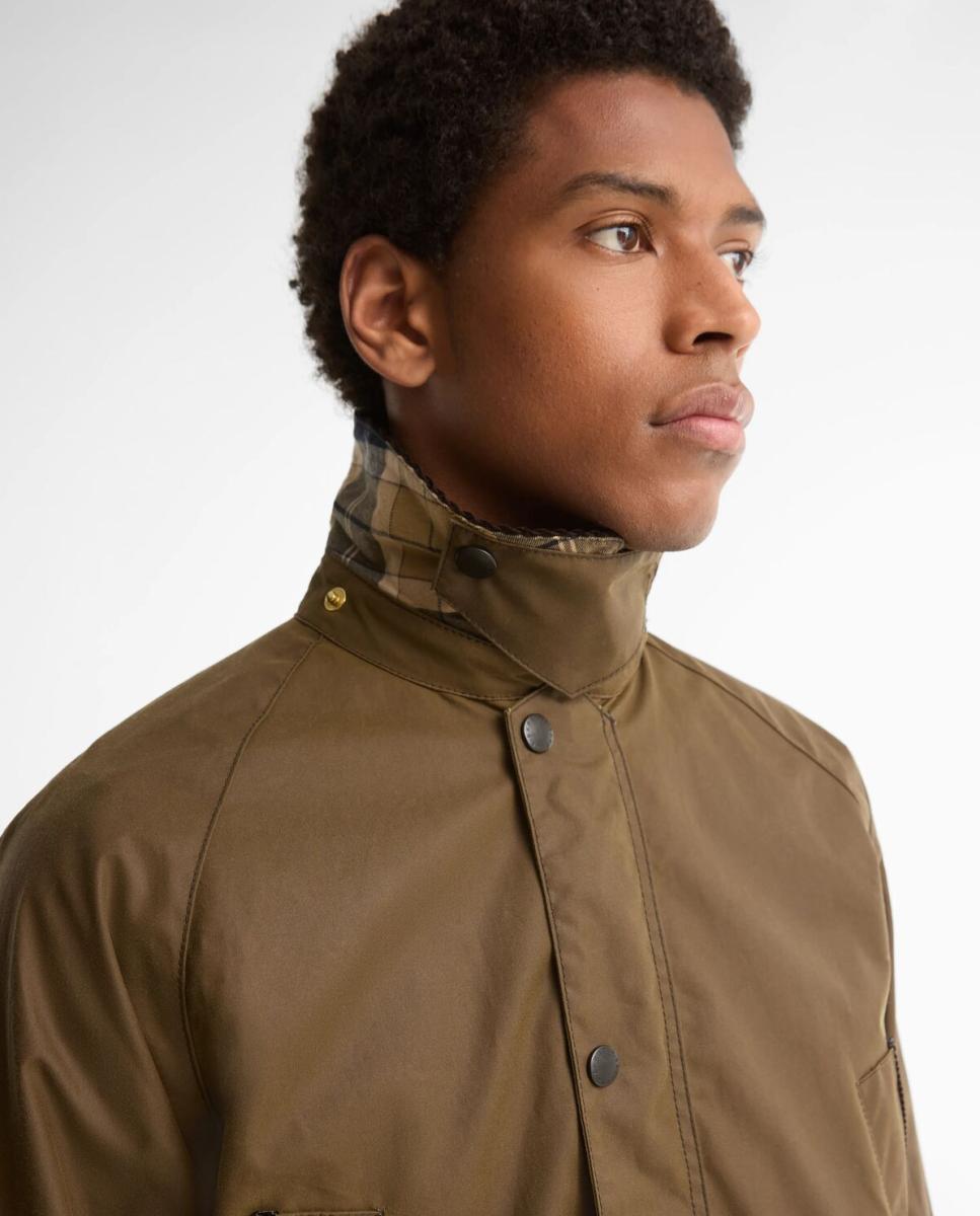 Chaqueta encerada de hombre con bolsillos tipo plaston - Barbour - Marrón claro Marrón claro-3