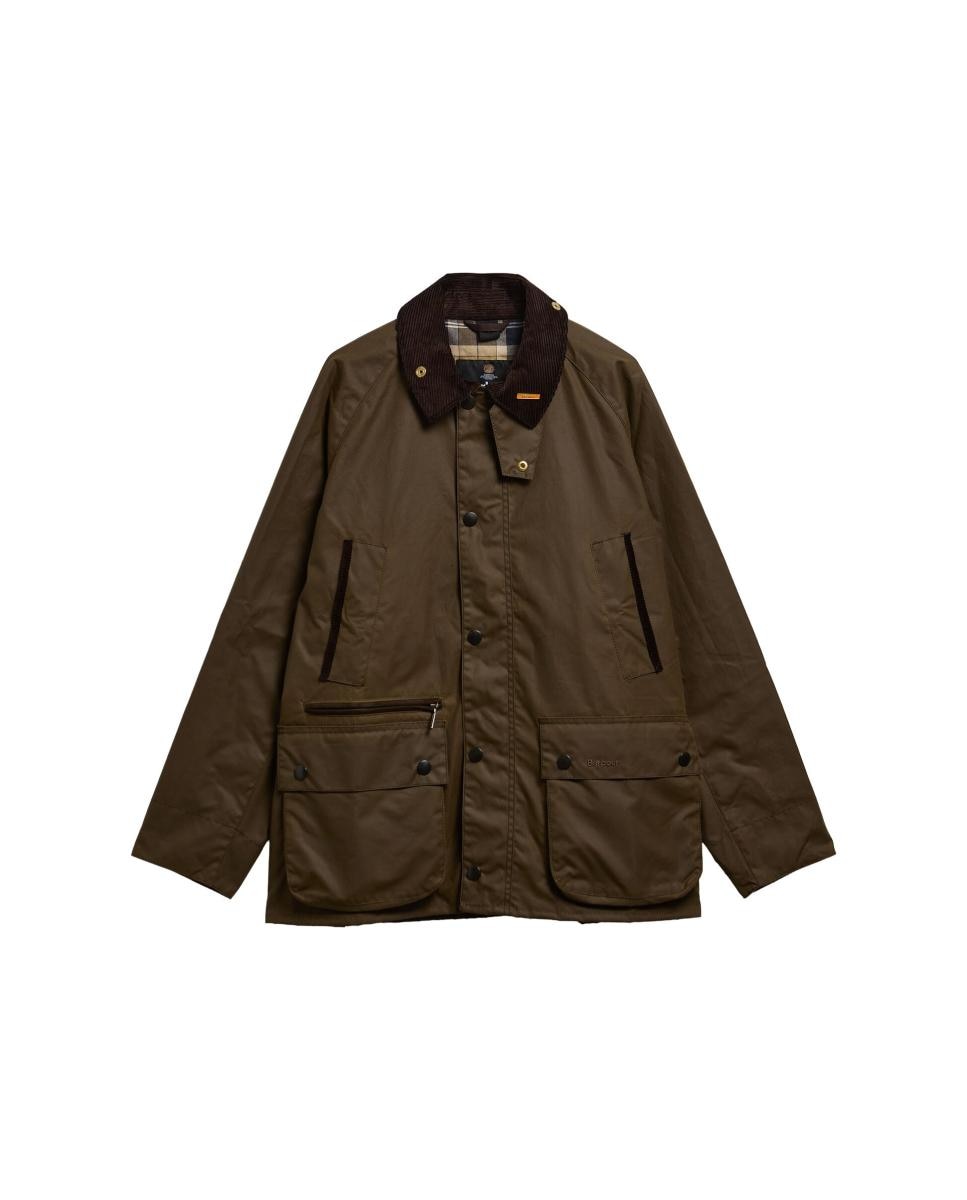 Chaqueta encerada de hombre con bolsillos tipo plaston - Barbour - Marrón claro Marrón claro-4