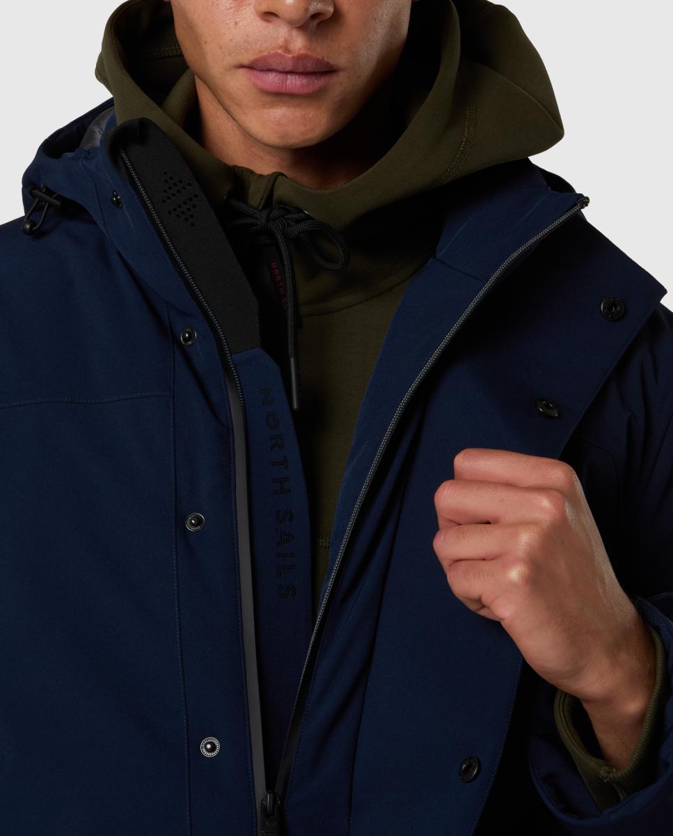 Parka de hombre en softshell reciclado - North Sails - Azul marino Azul marino-3
