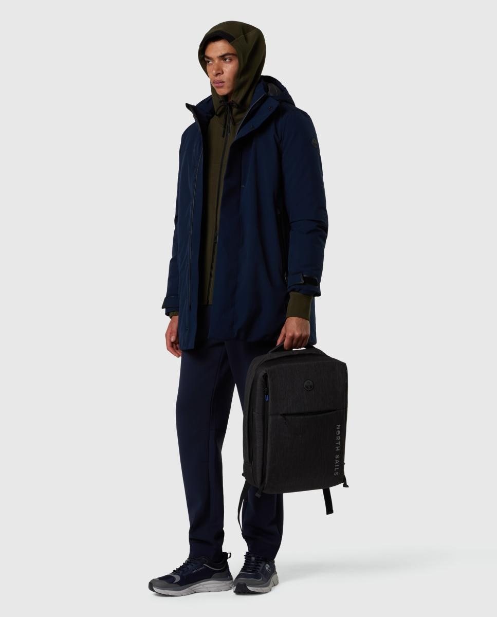 Parka de hombre en softshell reciclado - North Sails - Azul marino Azul marino-10