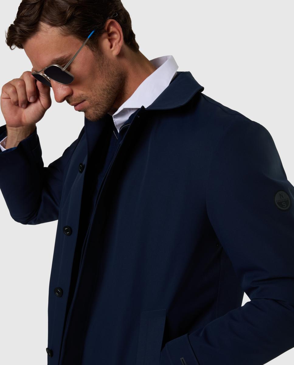 Trench Técnico para Homem em Tecido de Alto Desempenho de 3 Camadas Azul-marinho-10