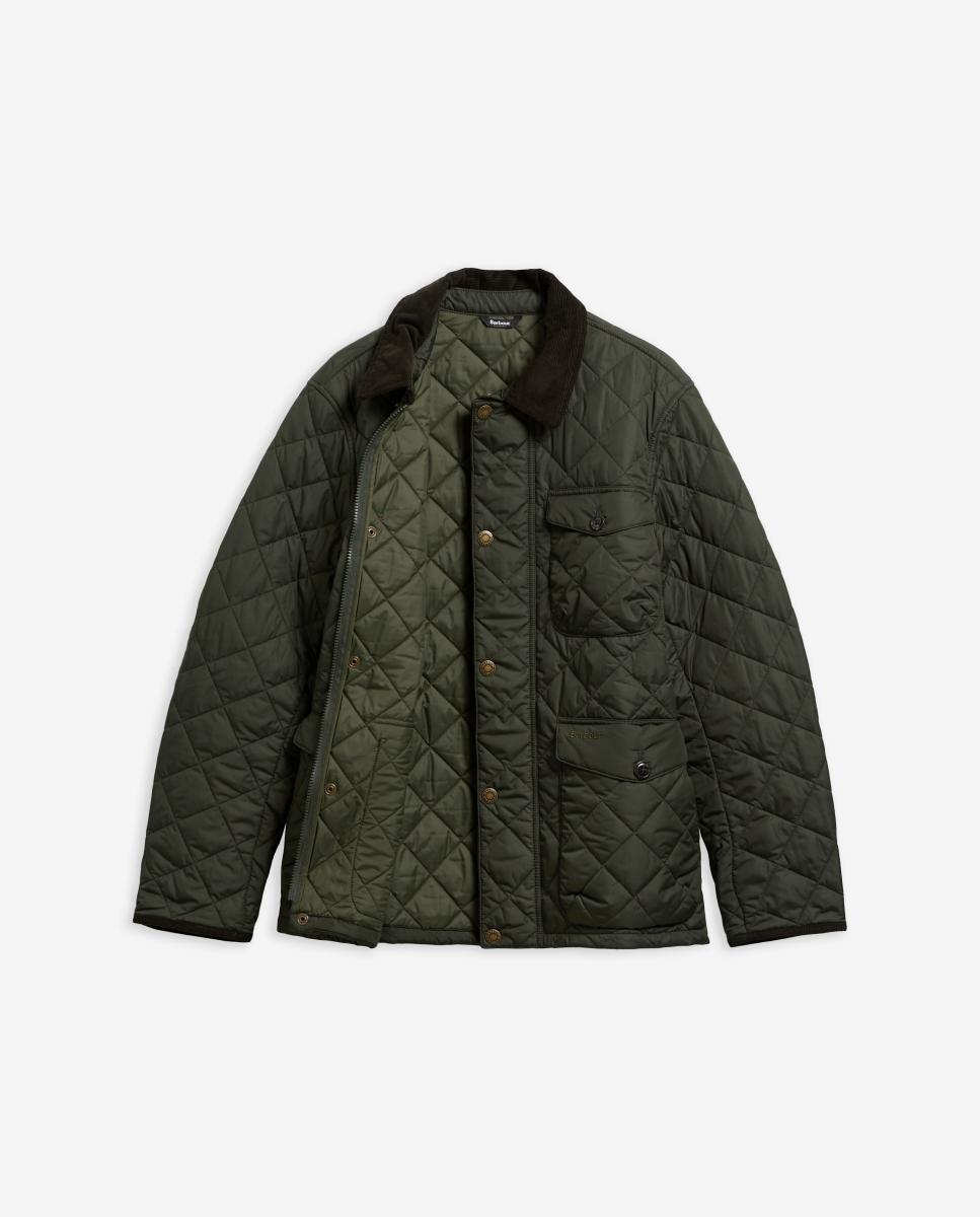Chaqueta acolchada con cierre frontal de cremallera y corchetes. - Barbour - Verde Verde-3