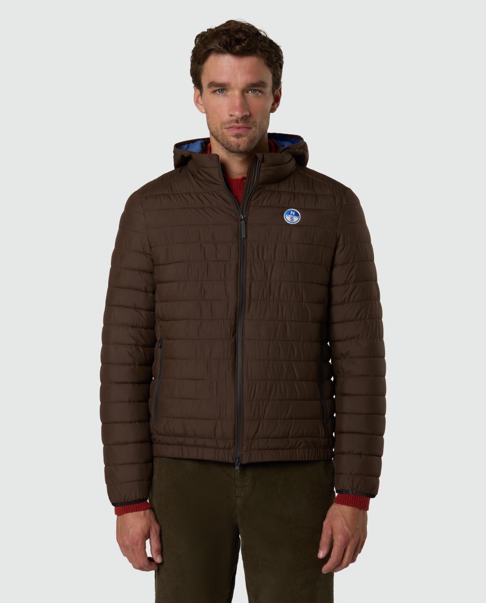 Cazadora de hombre guateada ultraligera - North Sails - Marrón oscuro Marrón oscuro-1