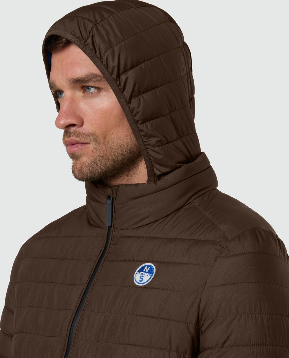 Cazadora de hombre guateada ultraligera - North Sails - Marrón oscuro Marrón oscuro-3