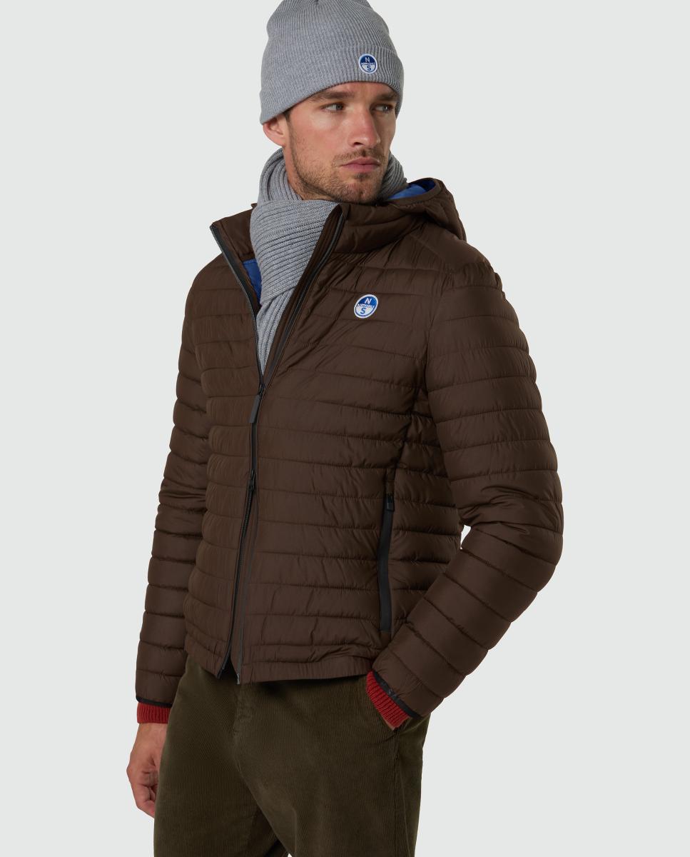 Cazadora de hombre guateada ultraligera - North Sails - Marrón oscuro Marrón oscuro-5