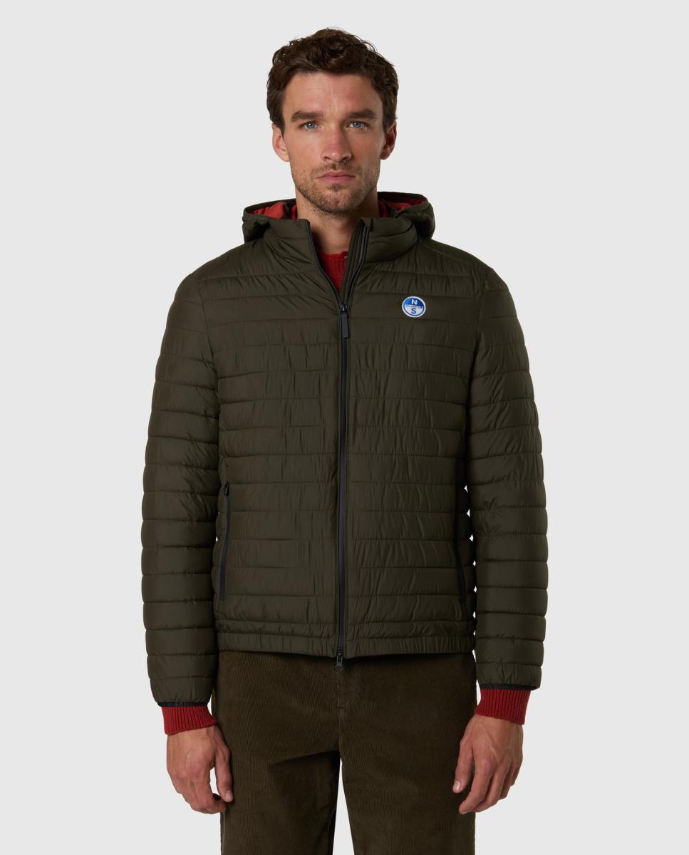Cazadora de hombre guateada ultraligera - North Sails - Verde oscuro Verde oscuro-1
