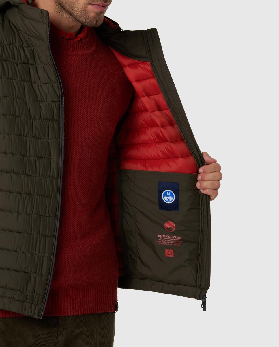 Cazadora de hombre guateada ultraligera - North Sails - Verde oscuro Verde oscuro-4