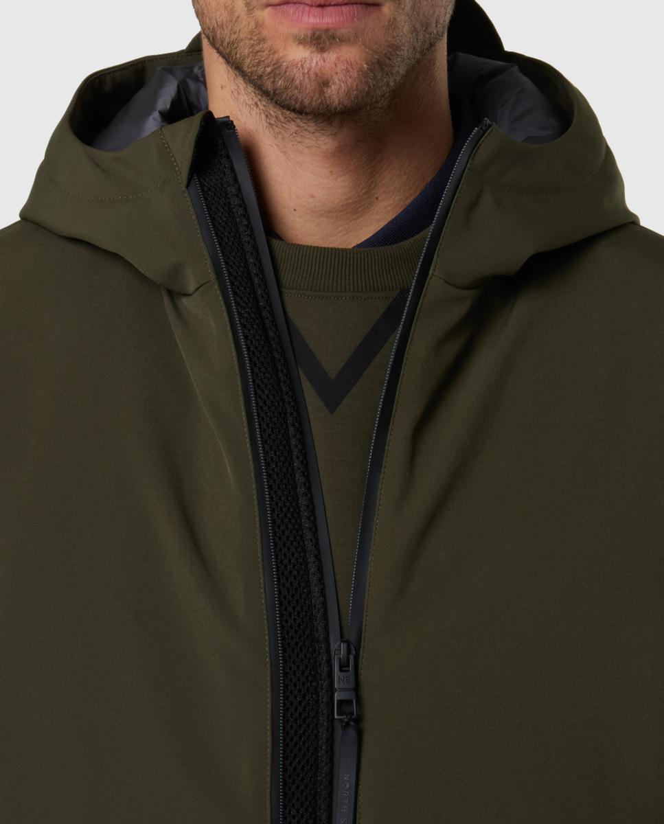 Cazadora de hombre en softshell reciclado de 2 capas - North Sails - Verde oscuro Verde oscuro-3