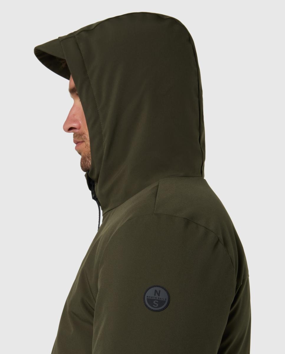 Cazadora de hombre en softshell reciclado de 2 capas - North Sails - Verde oscuro Verde oscuro-4
