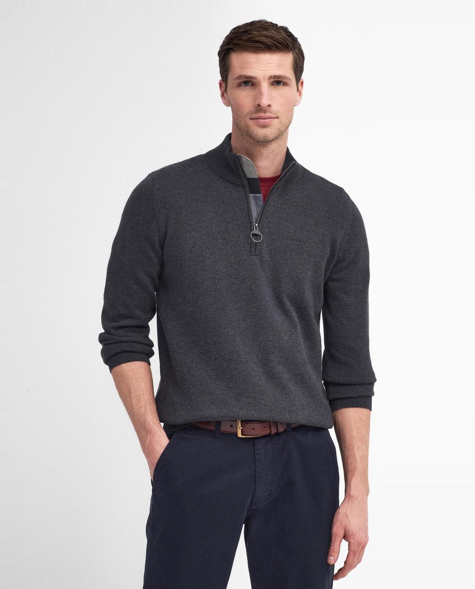Imagen 1 de Jersey de hombre de media cremallera Gris claro