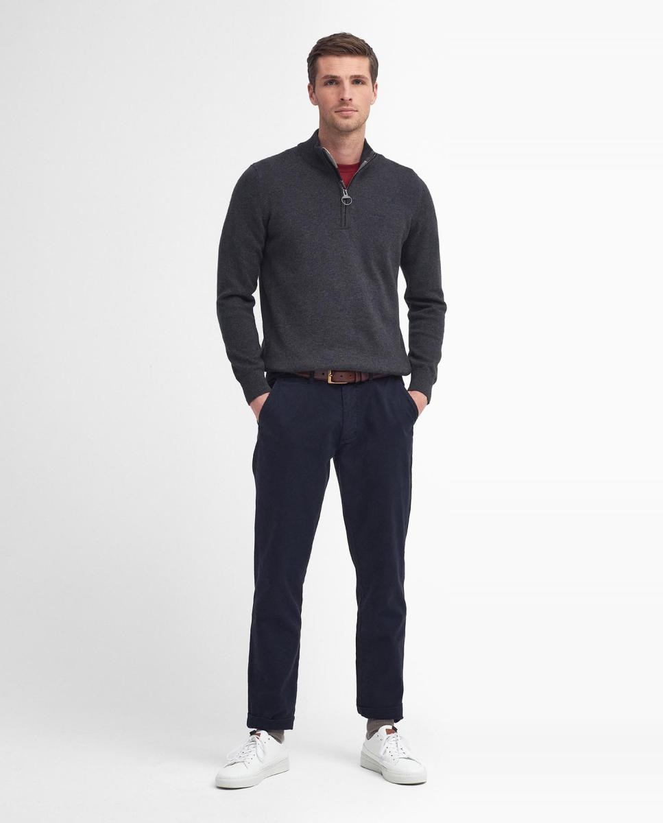 Imagen 7 de Jersey de hombre de media cremallera - Barbour - Gris claro Gris claro