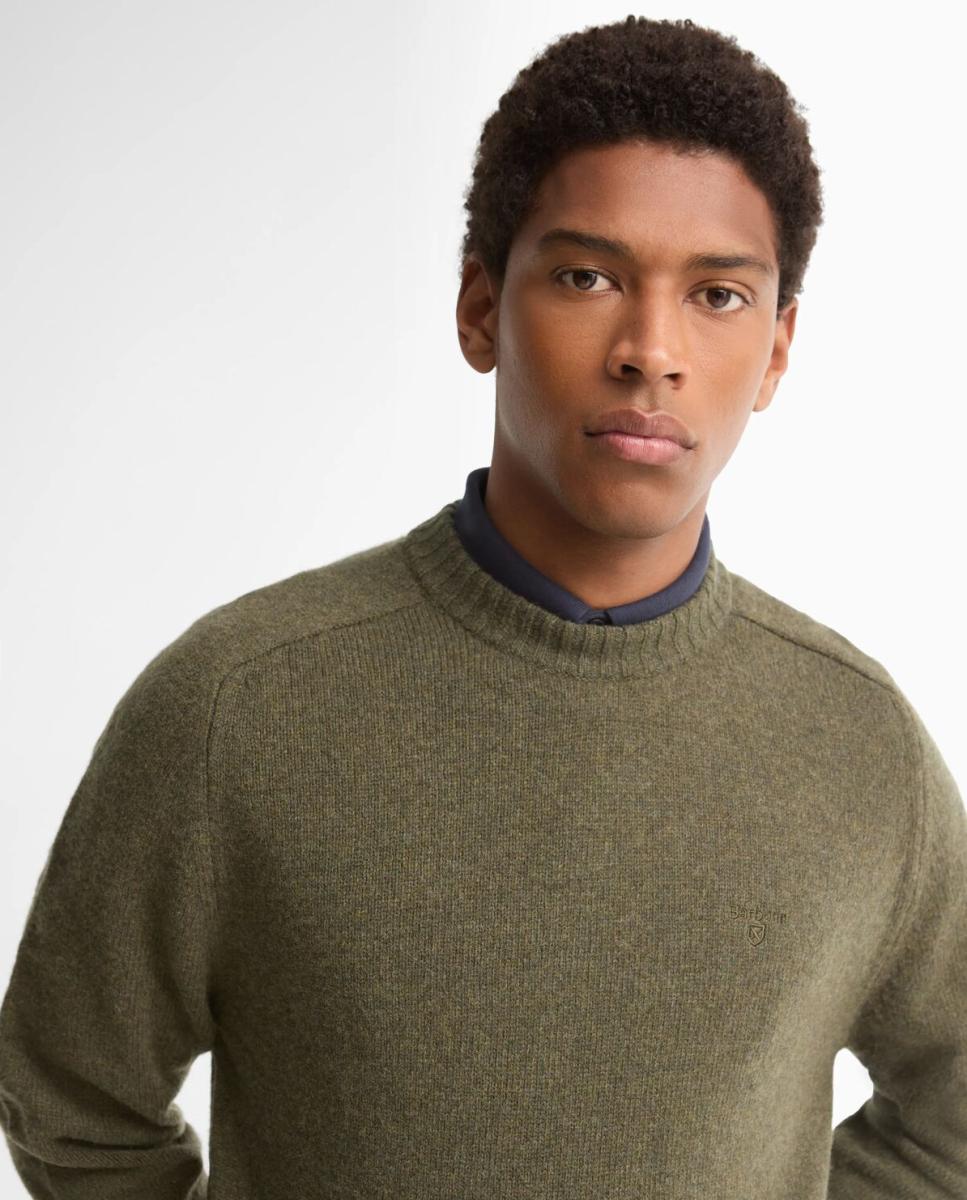 Imagen 3 de Jersey de hombre cuello redondo - Barbour - Verde militar Verde militar