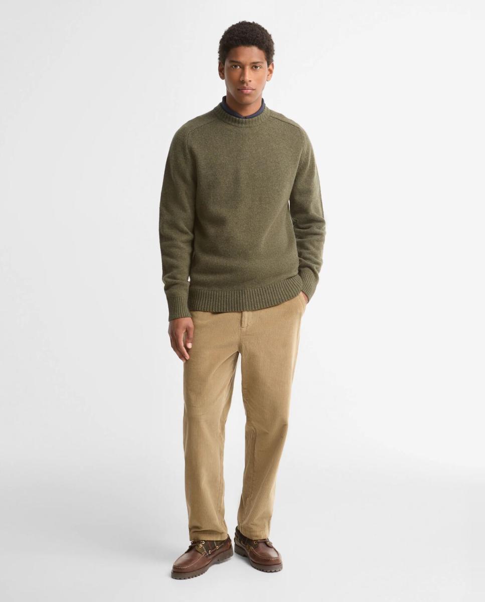 Imagen 6 de Jersey de hombre cuello redondo - Barbour - Verde militar Verde militar