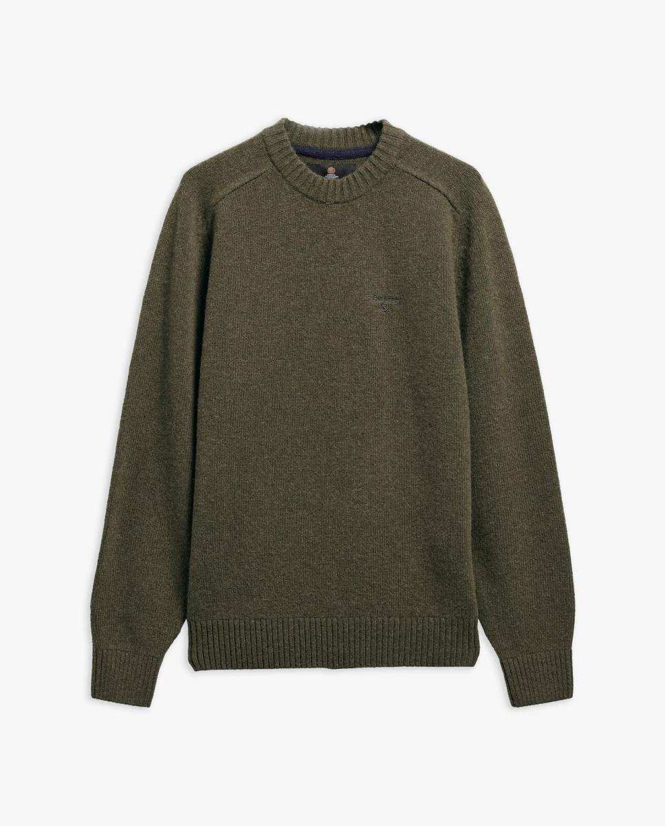 Imagen 4 de Jersey de hombre cuello redondo - Barbour - Verde militar Verde militar
