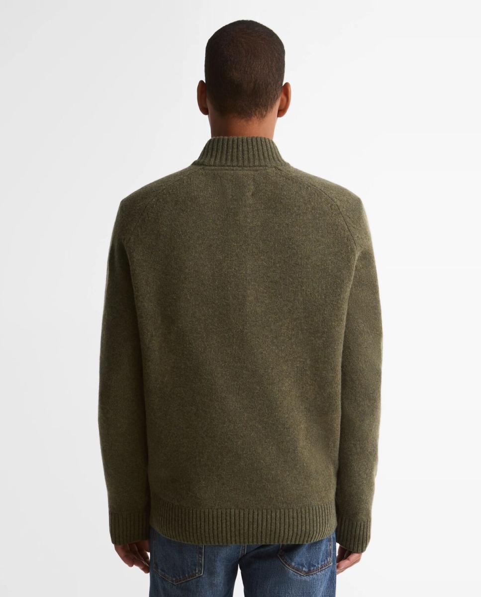Imagen 2 de Jersey de hombre de media cremallera - Barbour - Verde oscuro Verde oscuro
