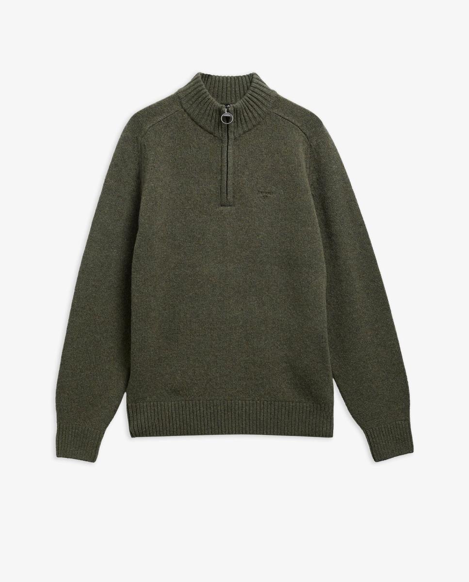 Imagen 4 de Jersey de hombre de media cremallera - Barbour - Verde oscuro Verde oscuro