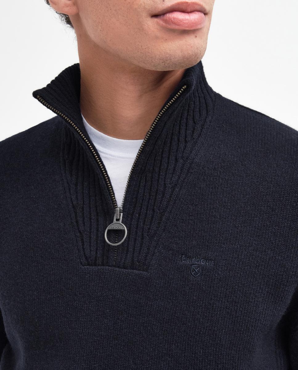 Jersey liso pico de hombre - Barbour - Azul marino Azul marino-4
