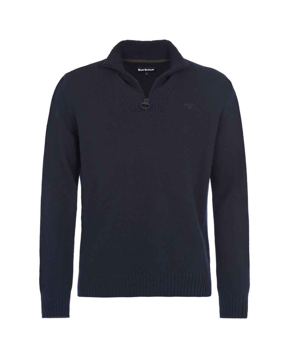Jersey liso pico de hombre - Barbour - Azul marino Azul marino-5