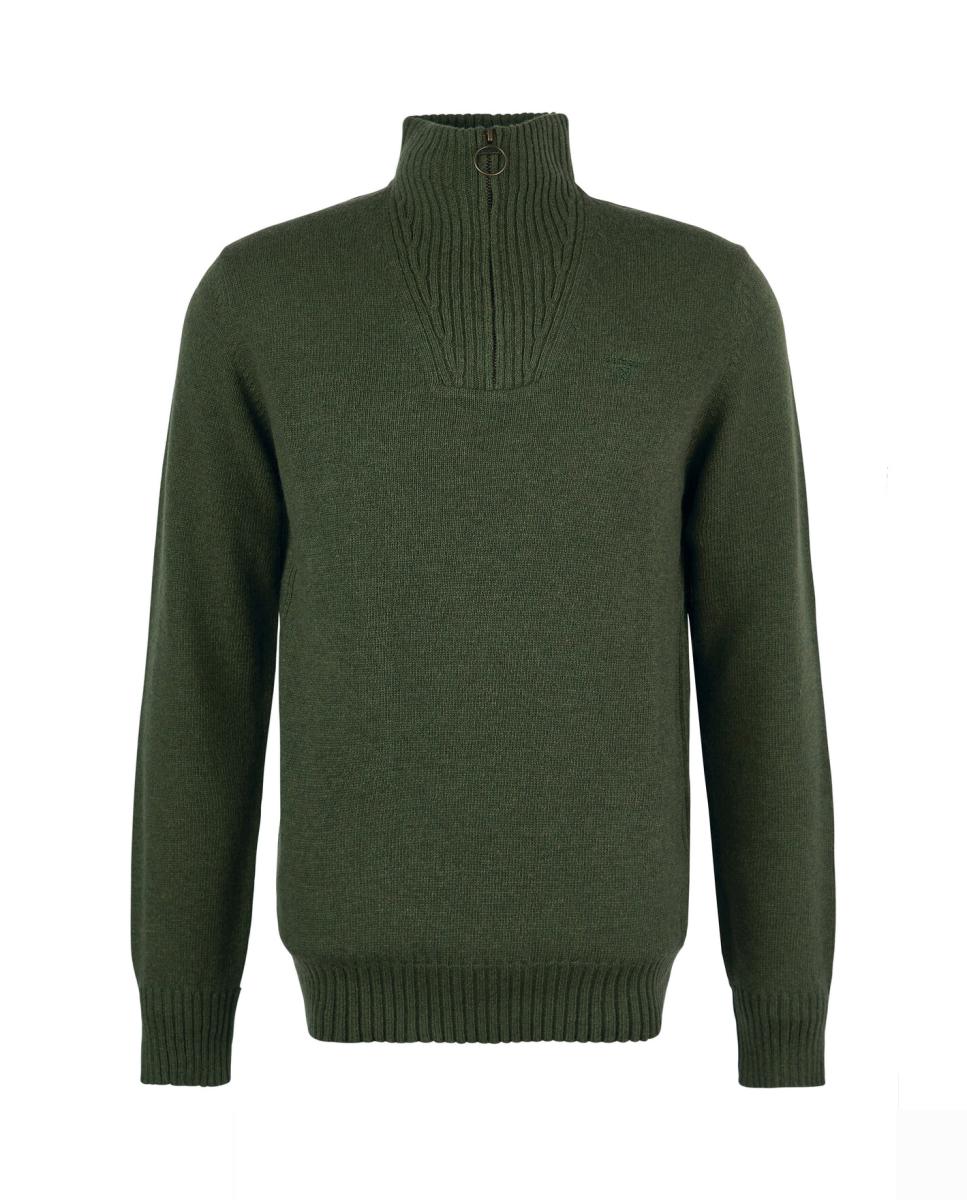 Jersey liso pico de hombre - Barbour - Verde oscuro Verde oscuro-2
